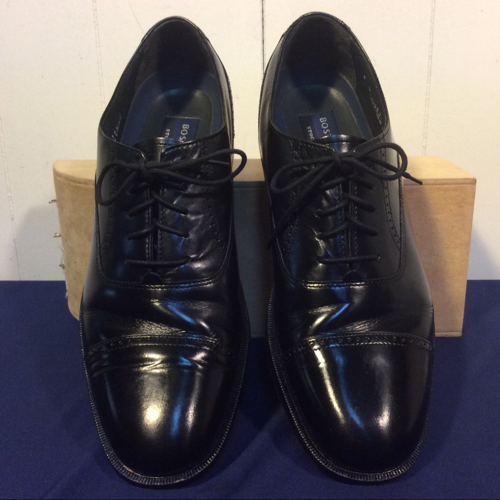 Men’s Bostonian Stockbridge Cap Toe Black Leather Shoes Men’s size 9